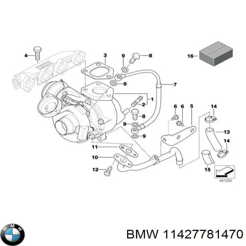 11427781470 BMW Шланг повітряний вентиляції картера