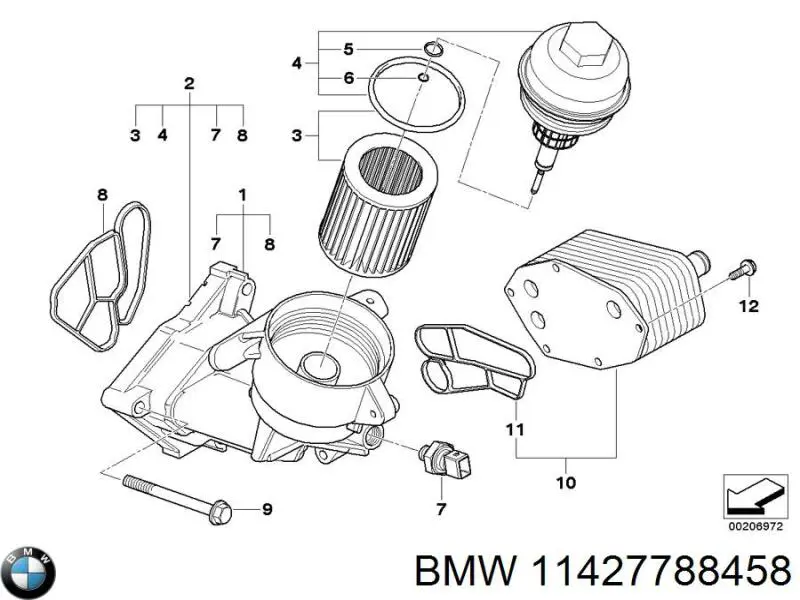 Прокладка кришки горловини, маслозаливної BMW 11427788458 ціна, від 4.55 USD