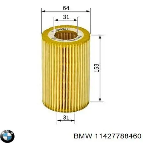 Масляний фільтр двигуна BMW 11427788460 ціна, від 18.83 USD