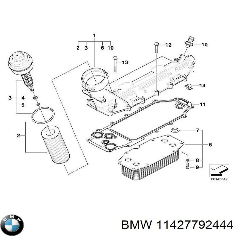 Корпус масляного фільтра BMW 11427792444 ціна, від 543.58 USD