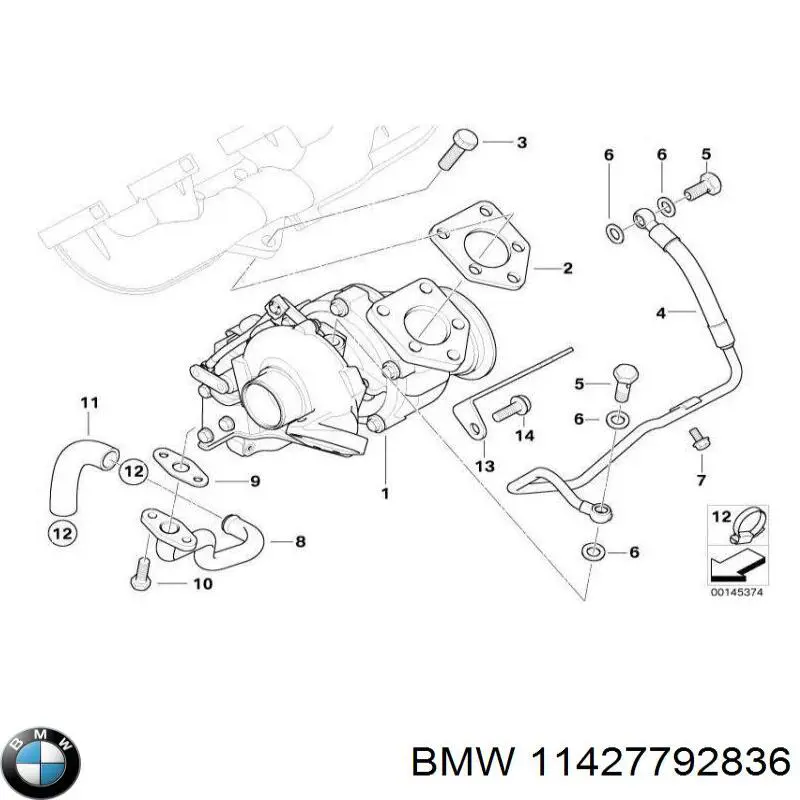 Трубка картера повітряна BMW 11427792836 ціна, від 109.43 USD