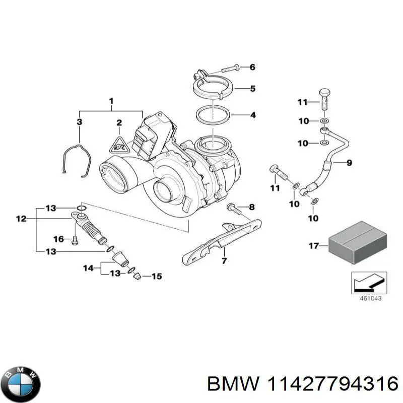 Трубка картера повітряна BMW 11427794316 ціна, від 15.20 USD