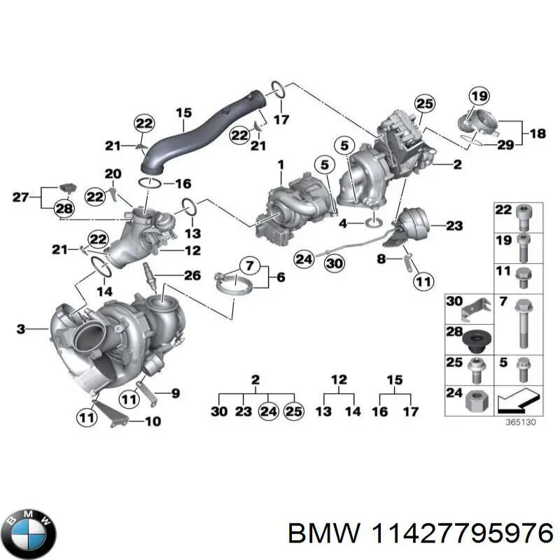 Трубка/шланг відводу масла від турбіни BMW 11427795976 ціна, від 19.71 USD
