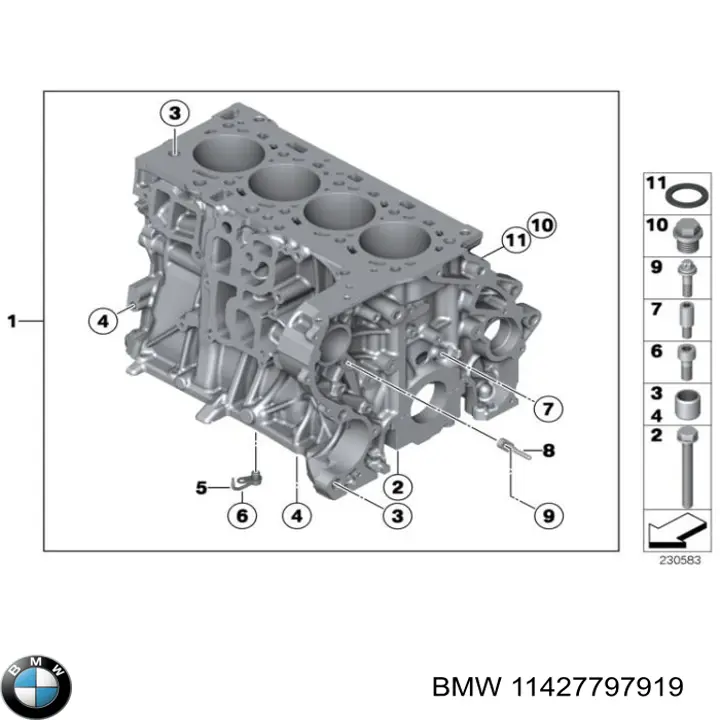 Фільтр масляний 11427797919 BMW