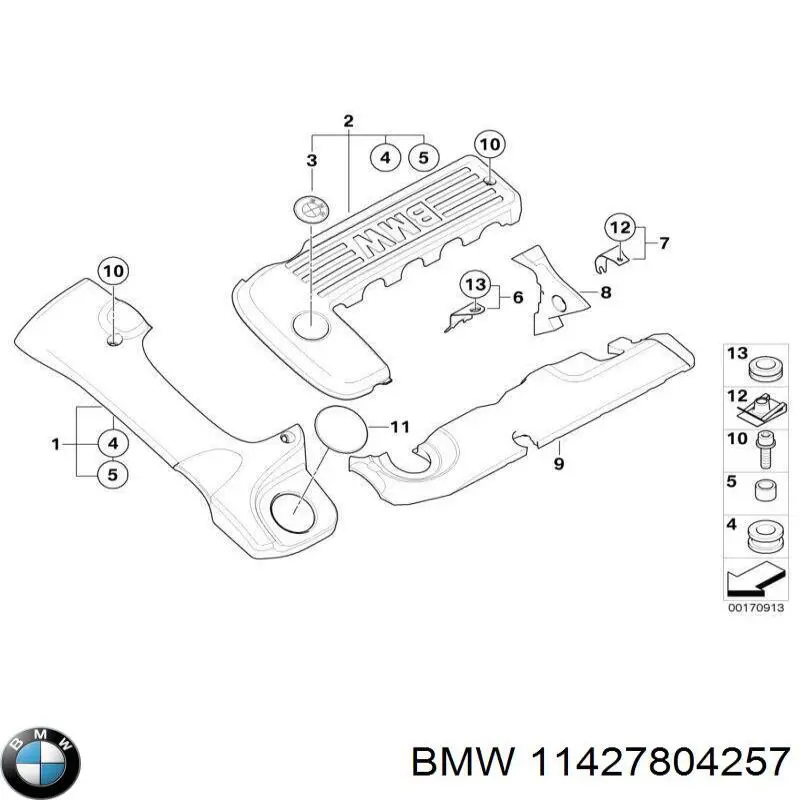 Купити 11427804257 BMW Шланг для видалення повітря