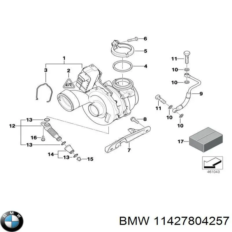 Патрубок вентиляції картера, масловіддільника 11427804257 BMW