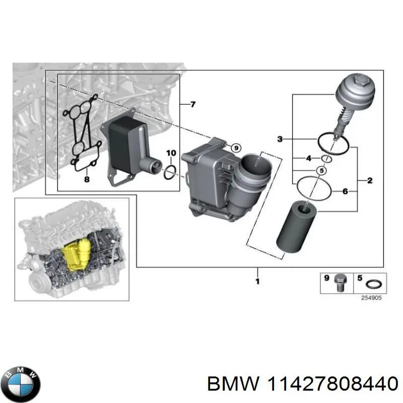 Кришка масляного фільтра 11427808440 BMW