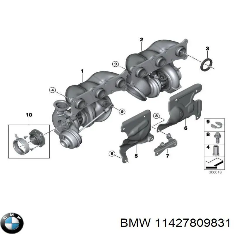 Прокладка кронштейна маслянного фільтра BMW 11427809831