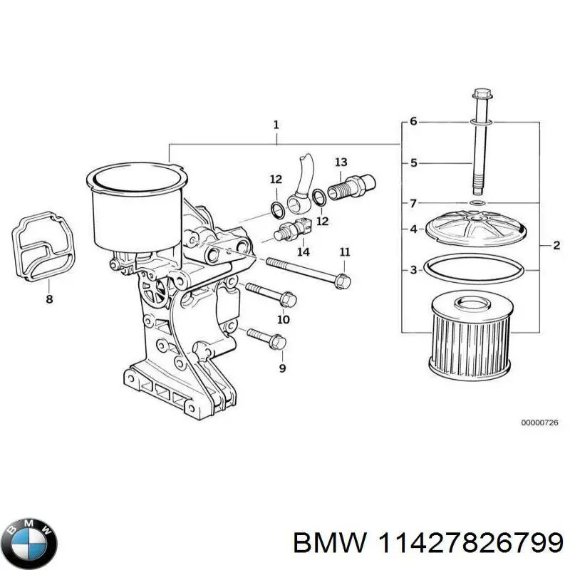 Купити 11427826799 BMW Фільтр очищення масла відцентровий
