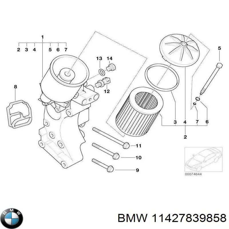 Купити 11427839858 BMW Корпус масляного фільтра