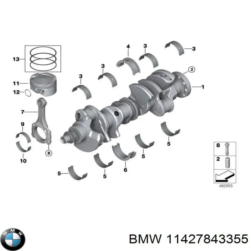 Масляний фільтр двигуна BMW 11427843355 ціна, від 12.50 USD