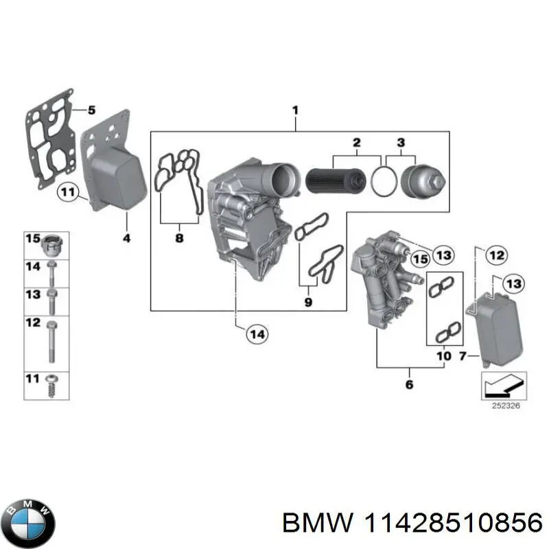 11428510856 BMW радіатор масляний