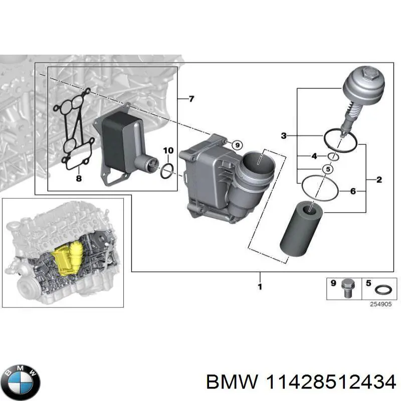 Прокладка радіатора масляного BMW 11428512434 ціна, від 6.09 USD