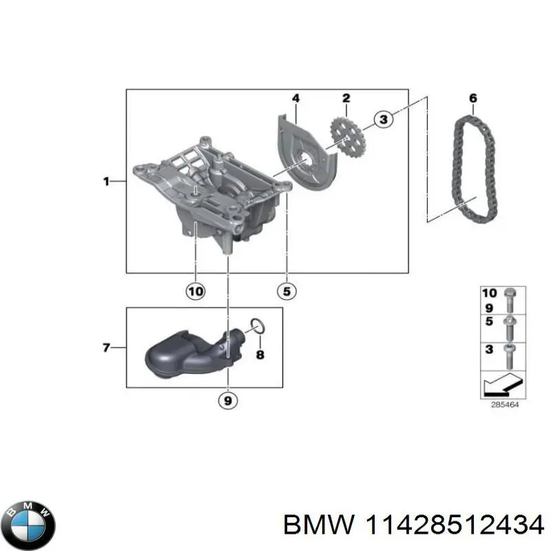11428512434 BMW прокладка радіатора масляного