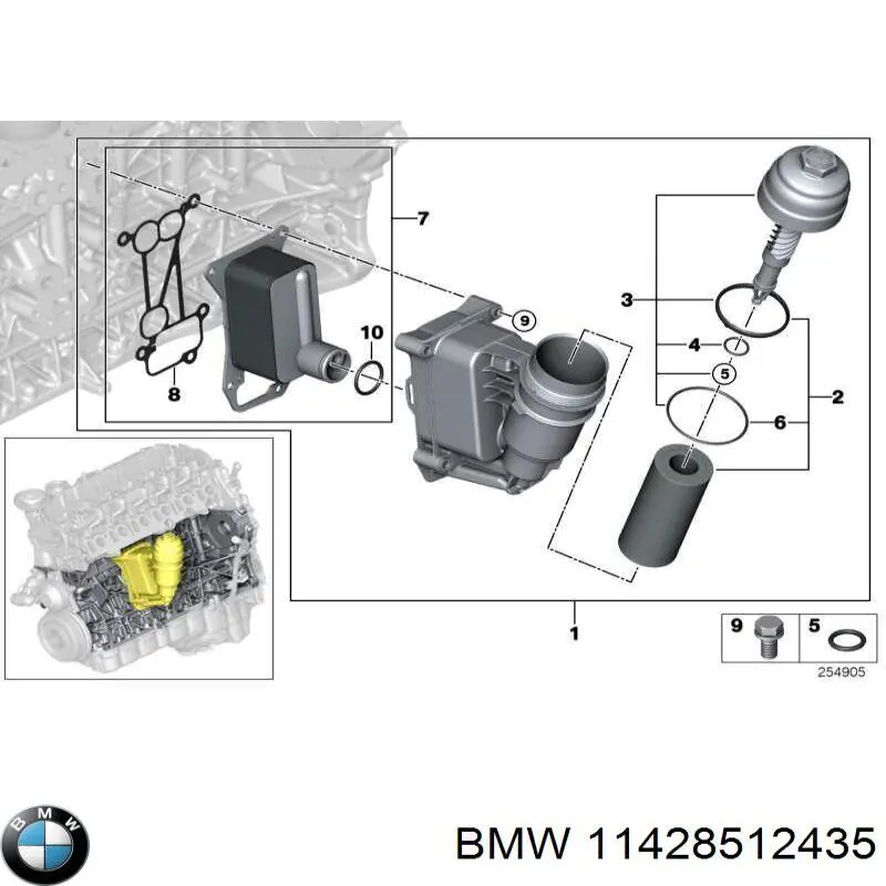 11428512435 BMW прокладка радіатора масляного