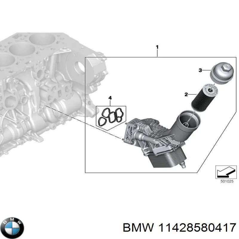 11428580417 BMW Фільтр масла
