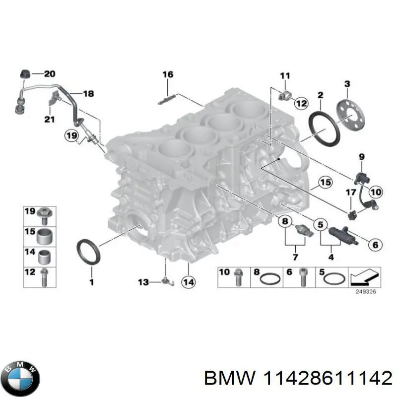 11428611142 BMW Форсунка масляна