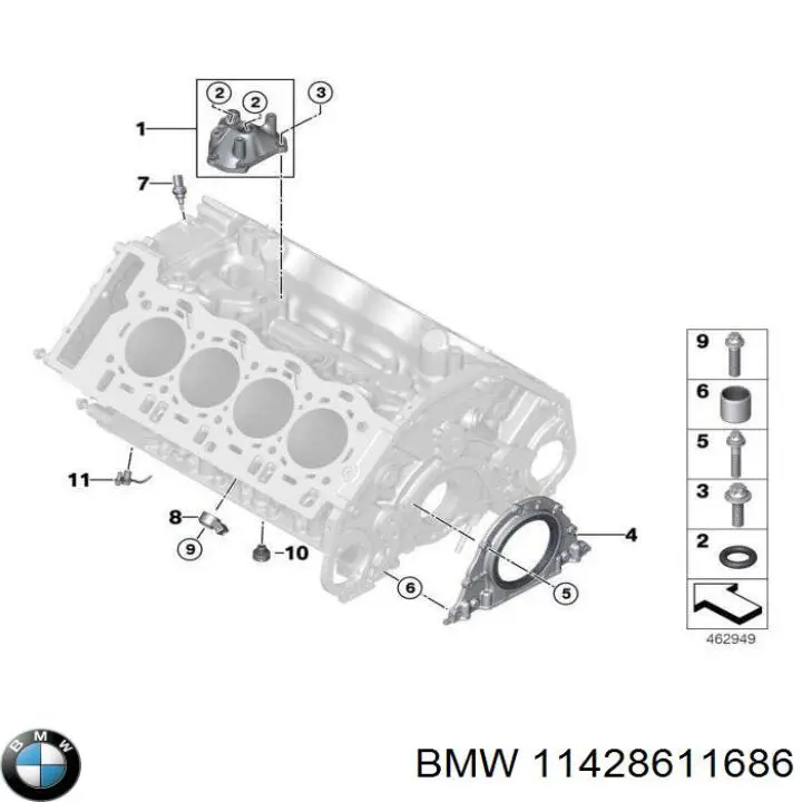  BMW 11428611686 ціна, від 27.69 USD