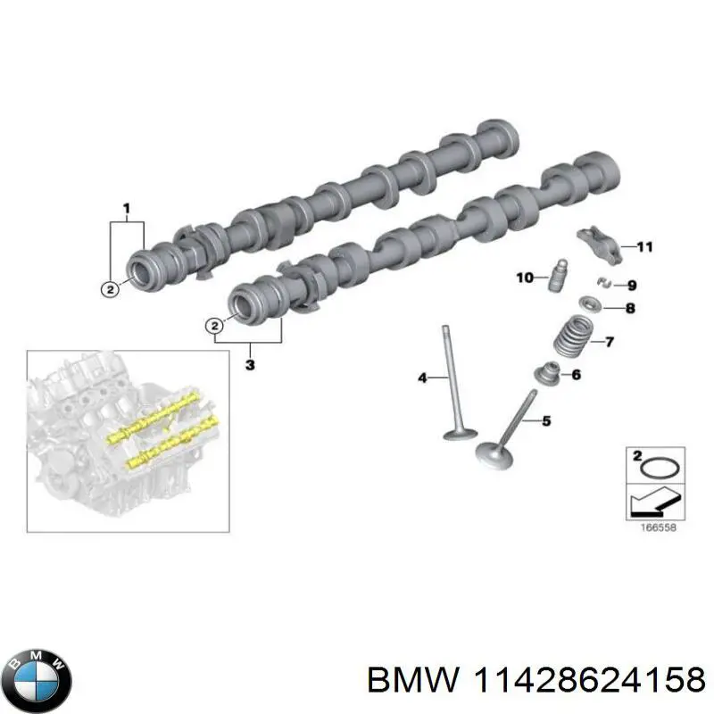 11428624158 BMW прокладка шланга відводу масла від турбіни