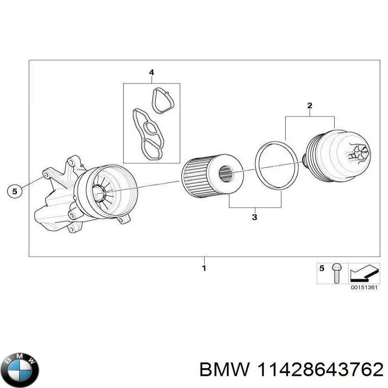 Корпус масляного фільтра BMW 11427558521 ціна, від 68.67 USD