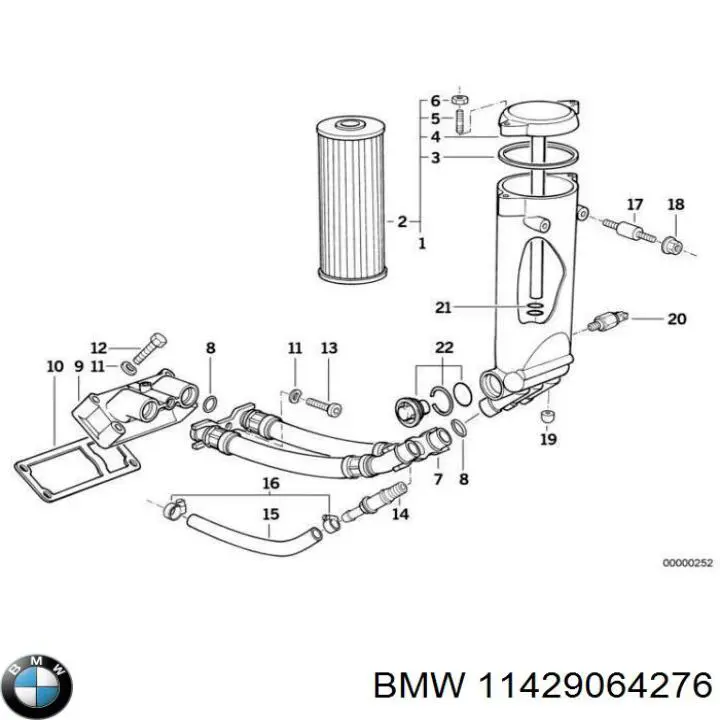 Масляний фільтр двигуна BMW 11429064276 ціна, від 5.67 USD
