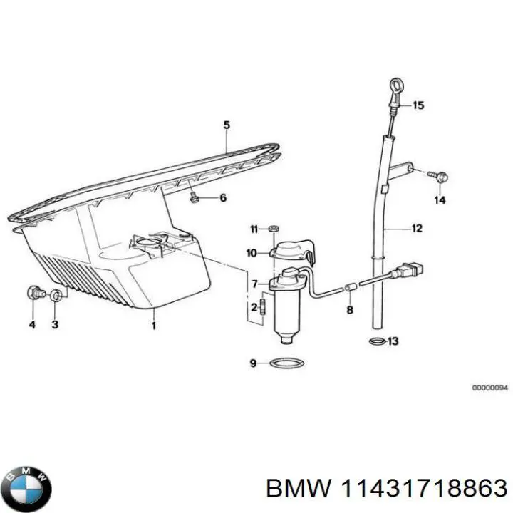 Купити 11431718863 BMW Щуп рівня олії