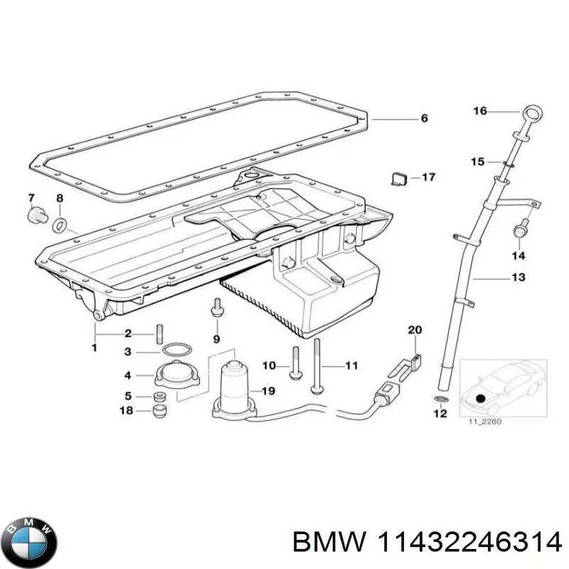  BMW 11432246314 ціна, від 12.67 USD