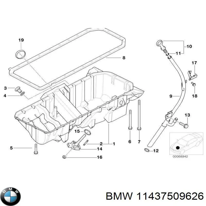 Щуп-індикатор рівня масла в двигуні BMW X5 позашляховик (E53) (2000 - 2006) ціна, від 25.34 USD