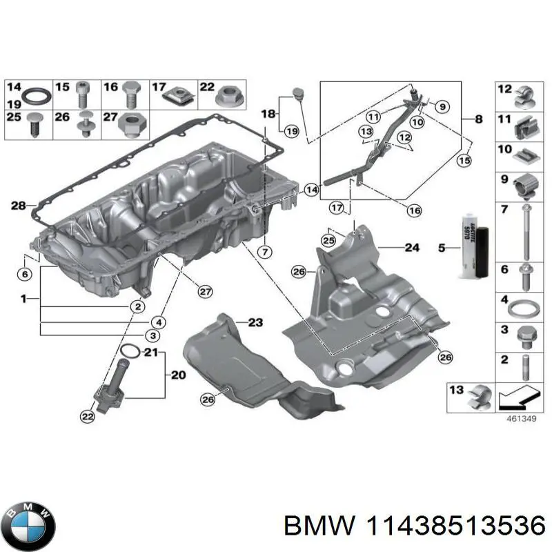 Щуп-індикатор рівня масла в двигуні 11438513536 BMW