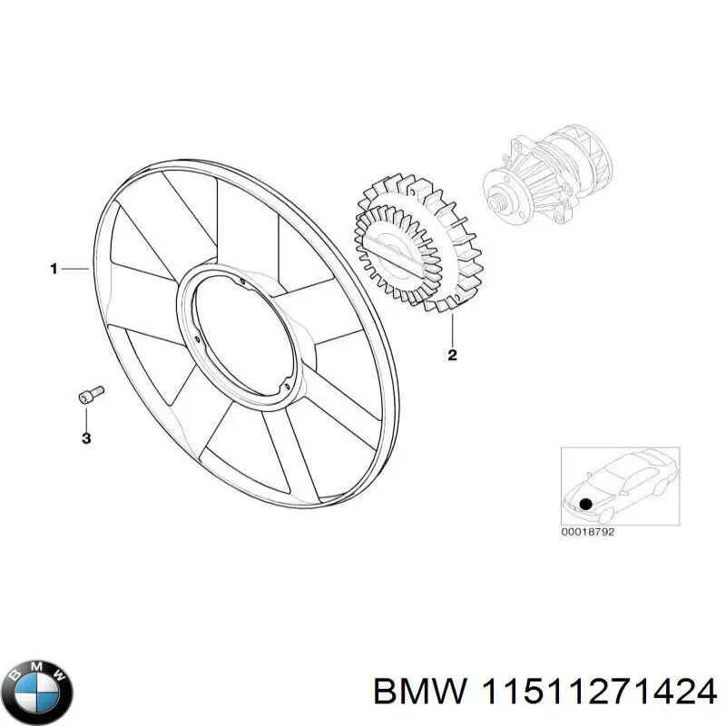 Шків помпи 11511271424 BMW