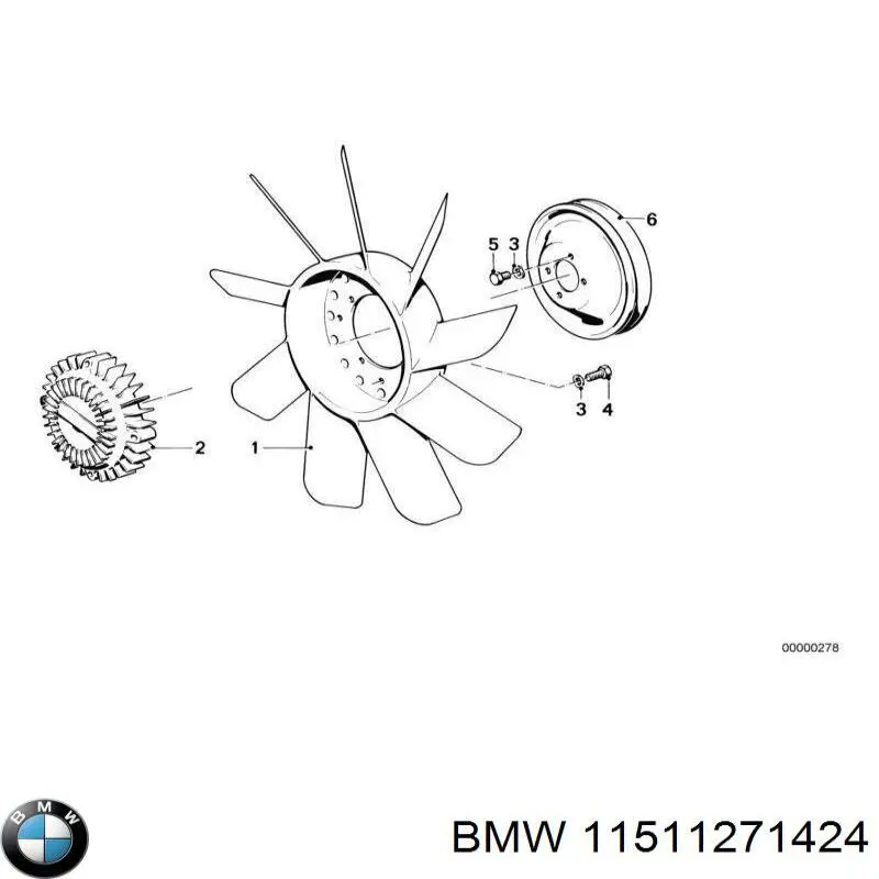 11511271424 BMW Шків водяного насоса