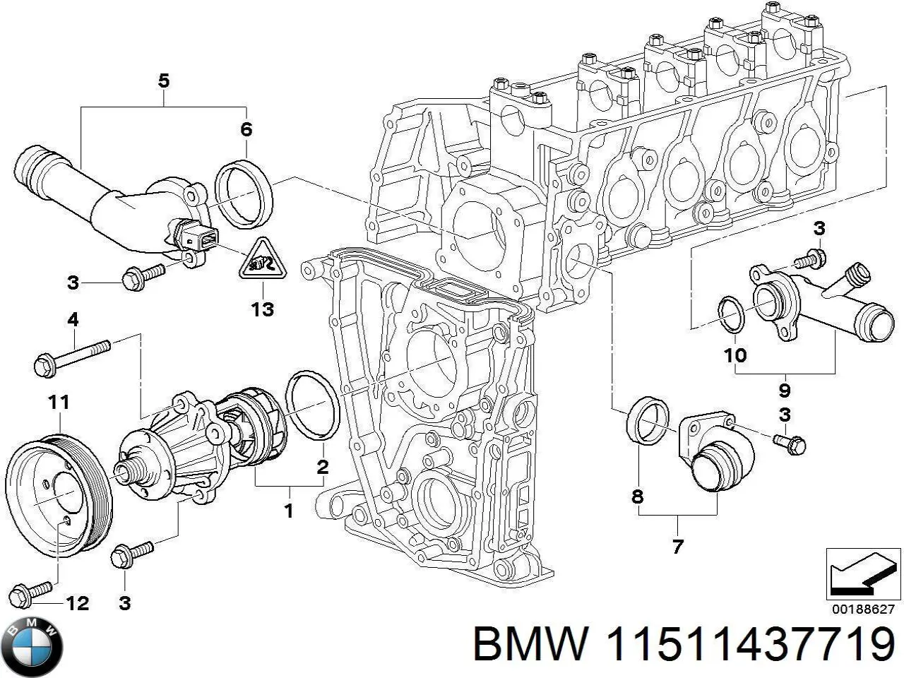 Шків водяної помпи BMW 11511437719 ціна, від 87.03 USD