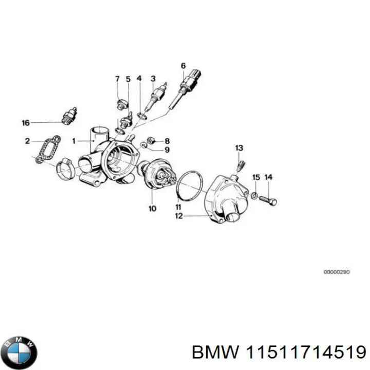 Прокладка водяної помпи 11511714519 BMW