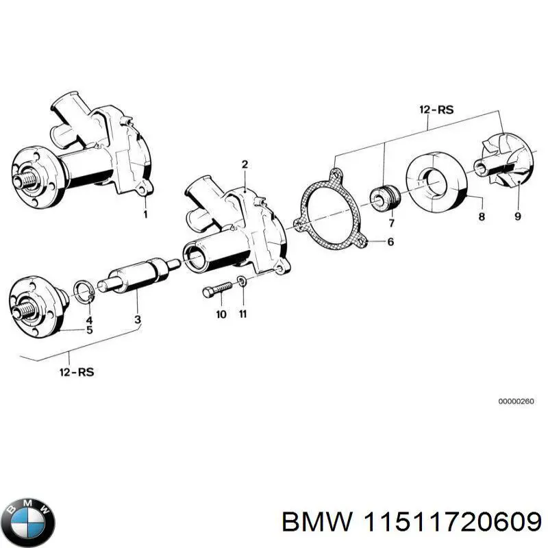 Водяний насос BMW 11511720609