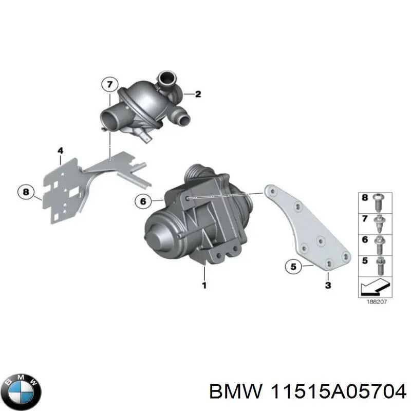 Купити 11515A05704 BMW Насос охолоджуючої рідини