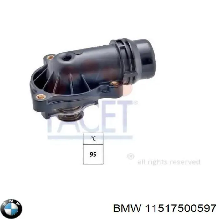 Купити 11517500597 BMW Термостат в корпусі