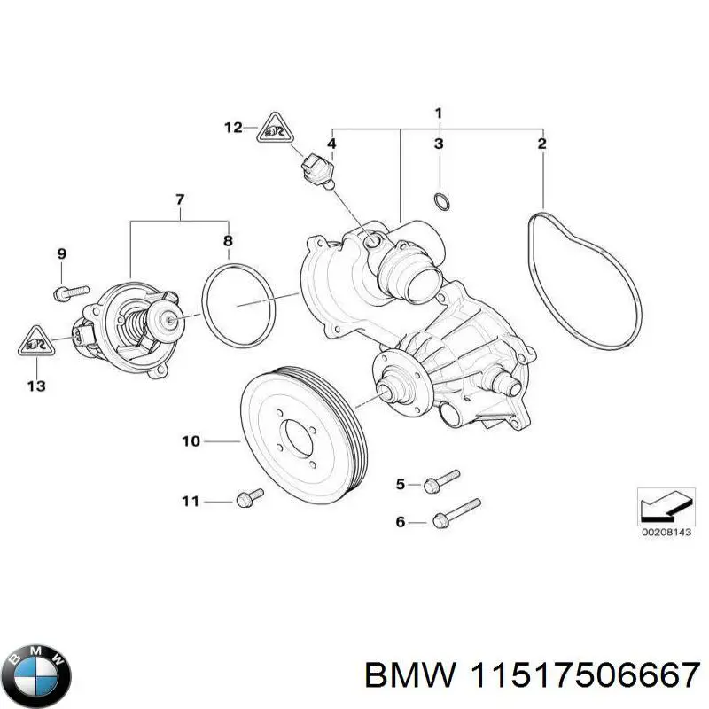 Шків водяної помпи BMW 11510152017 ціна, від 90.40 USD