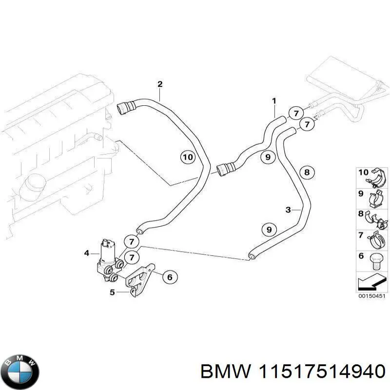 Прокладка водяної помпи BMW 11517514940 ціна, від 3.98 USD