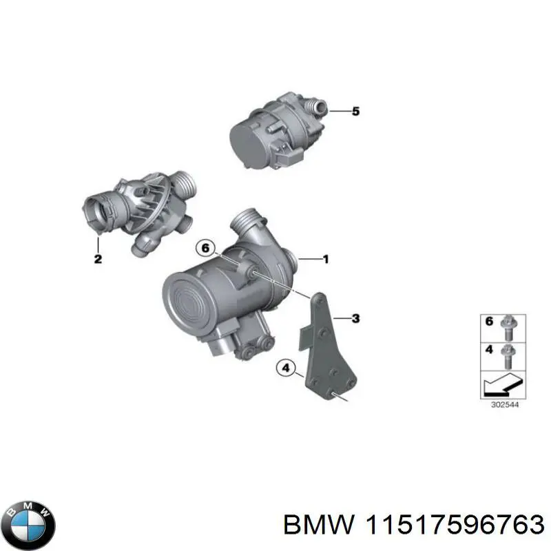 Водяний насос охолодження електричний додатковий BMW 11517596763 ціна, від 204.98 USD
