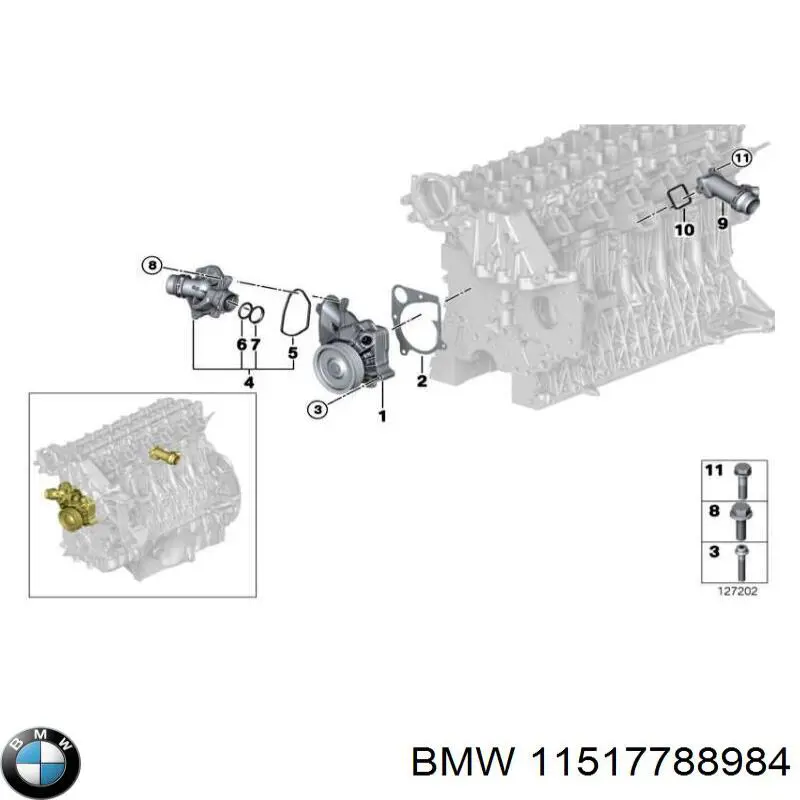 Купити 11517788984 BMW Прокладка корпусу термостата