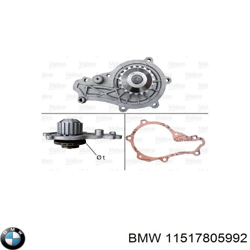 Помпа охолодження BMW 11517805992 ціна, від 32.28 USD