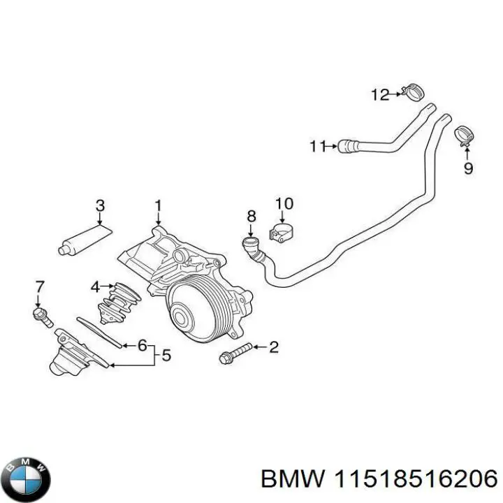 Купити 11518516206 BMW Корпус термостата