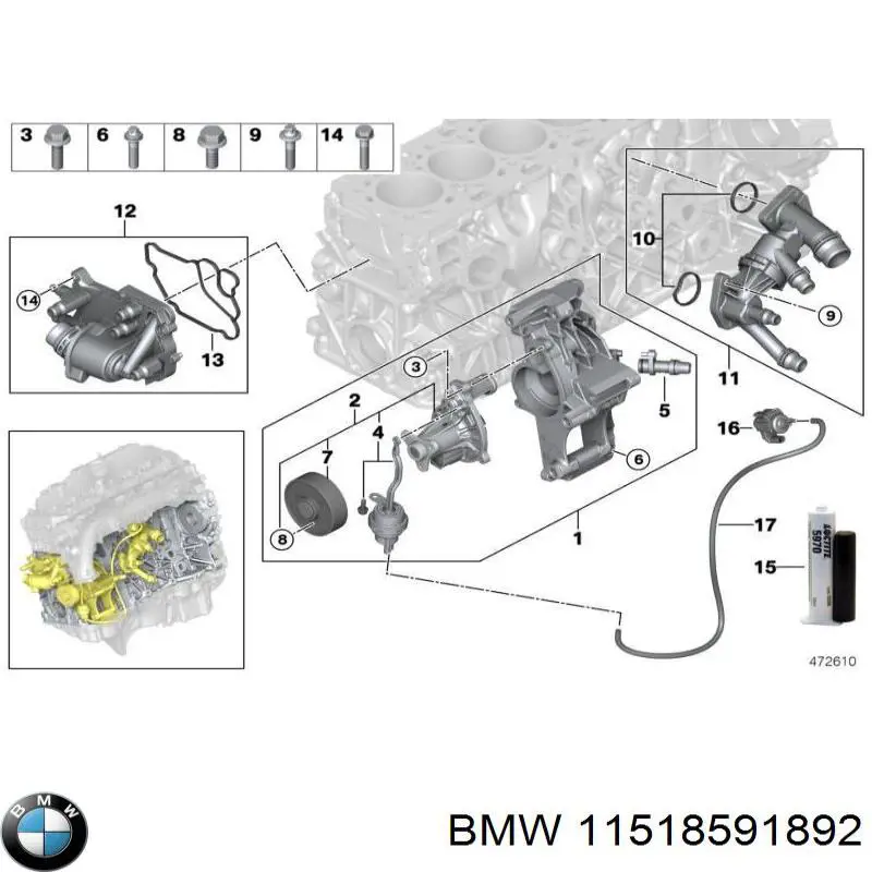 Шків водяної помпи BMW 11518591892 ціна, від 25.00 USD