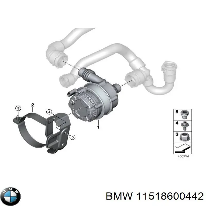 11518600442 BMW Помпа водяна, додатковий електричний