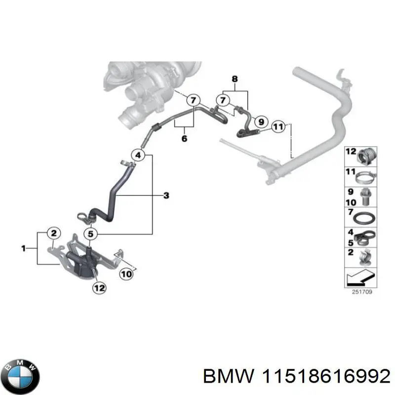 Помпа водяна, (насос) охолодження, додатковий електричний BMW 11518616992 ціна, від 55.95 USD