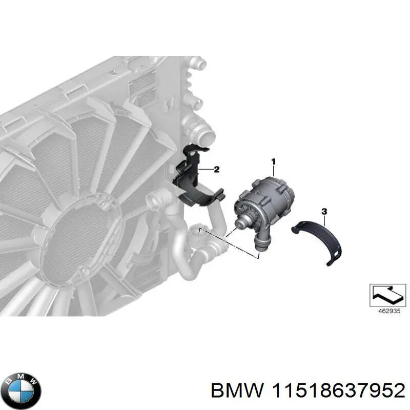 Купити 11518637952 BMW Водяний насос охолодження електро додатковий