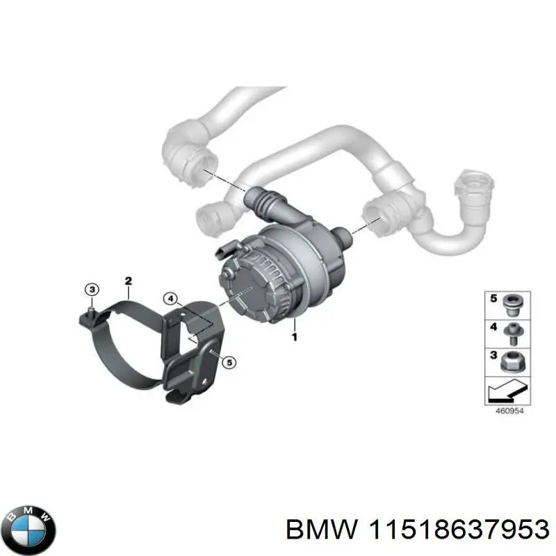 Купити 11518637953 BMW Водяний насос охолодження електро додатковий