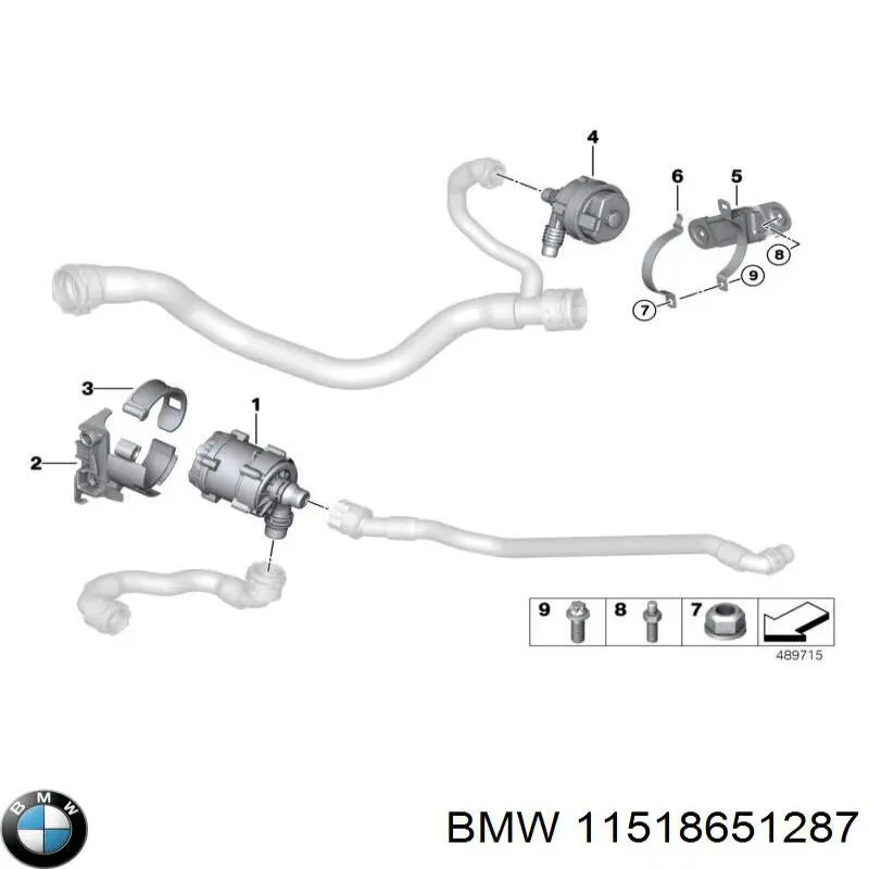 11518651287 BMW Помпа водяна, додатковий електричний