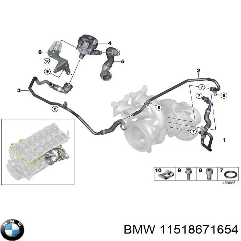 11518671654 BMW Помпа водяна, додатковий електричний