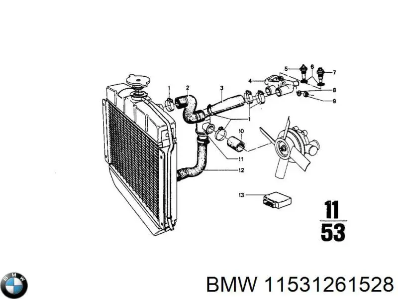  BMW 11531261528 ціна, від 25.36 USD